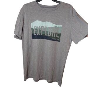 United by Blue tee size XL t-shirt Grey blue green graphic Explore Mountains